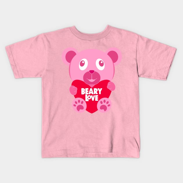 Beary Love Kids T-Shirt by EV Visuals